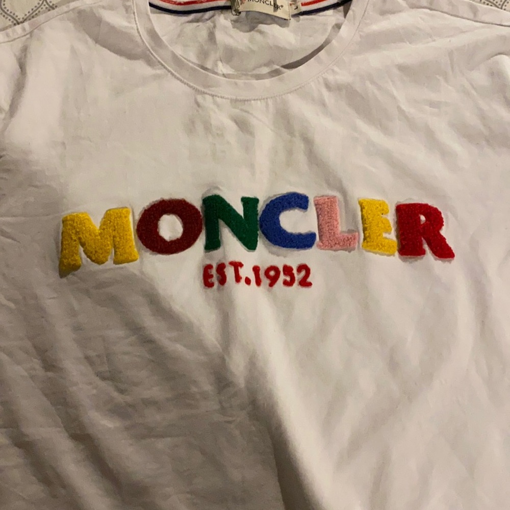 Rainbow letter brand shirt size large .